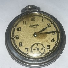 Vintage INGERSOLL YANKEE POCKET WATCH MECHANICAL FOR PARTS OR REPAIR