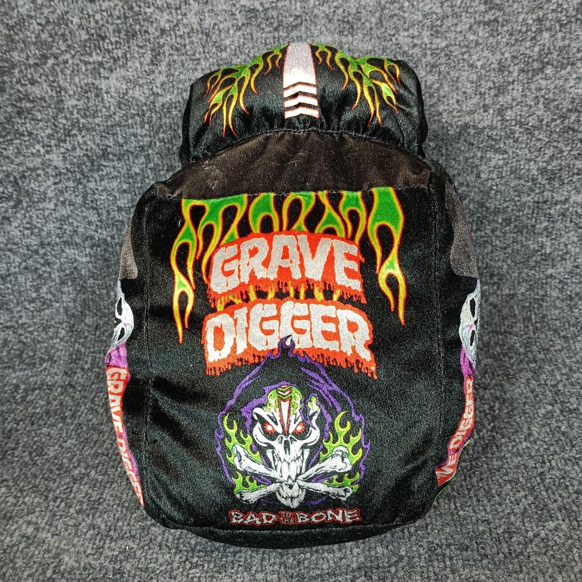 Grave Digger Monster Jam Plush Truck 10 Inch Black Green Flames | eBay