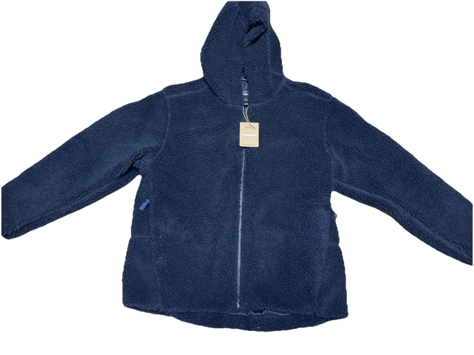 NWT Patagonia Women's Lunar Dusk Hoody Pile Large Sunken Blue