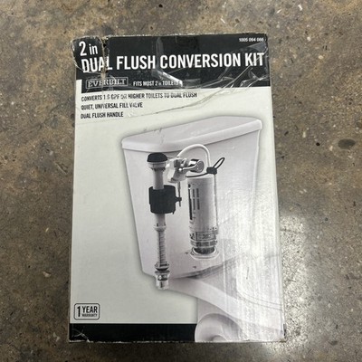 Everbilt 2 in. Dual Flush Quiet Toilet Conversion Kit Fill Valve & Flusher new