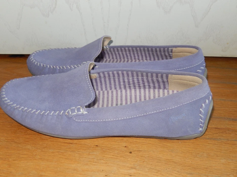 SIOUX Mokassins /Loafers Sllpper Gr. 38 /5 LILA NEU - Bild 3 von 4