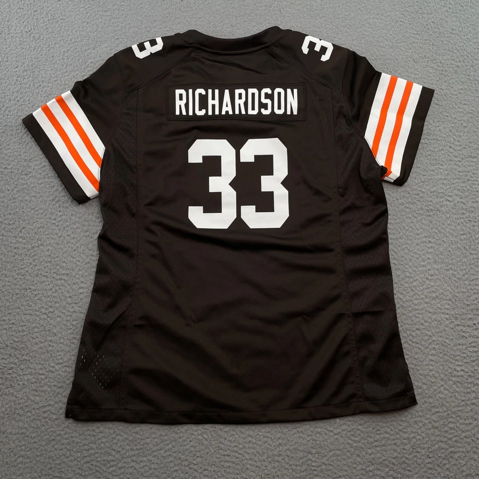 Camiseta deportiva de los Cleveland Browns #33 Richardson Nike NFL sobre el campo para mujer XL Foto 2 de 4