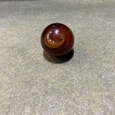 Large Amber Carmel Swirl Marble Shooter. Vintage