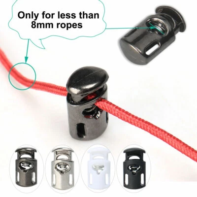 UXCELL Plastic Cord Locks Stopper Ends Spring Toggle Single Hole Fastener Organizers