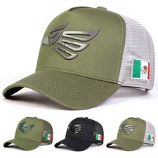 Unisex Mexican Eagle Label Baseball Net Caps Outdoor Adjustable Summer Hats