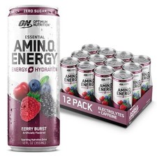 Optimum Essential Amino Energy  Peach Bellini Electrolytes  12 Pack