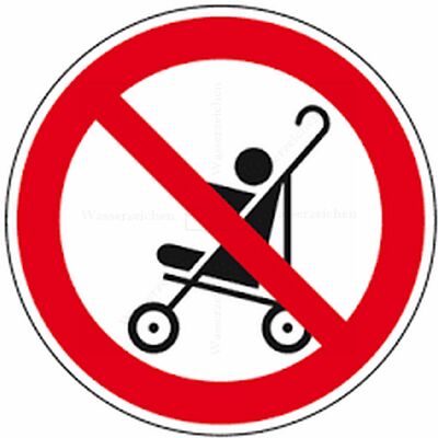 30cm Car Sticker No Prams Child Carts Prohibited Parking S396