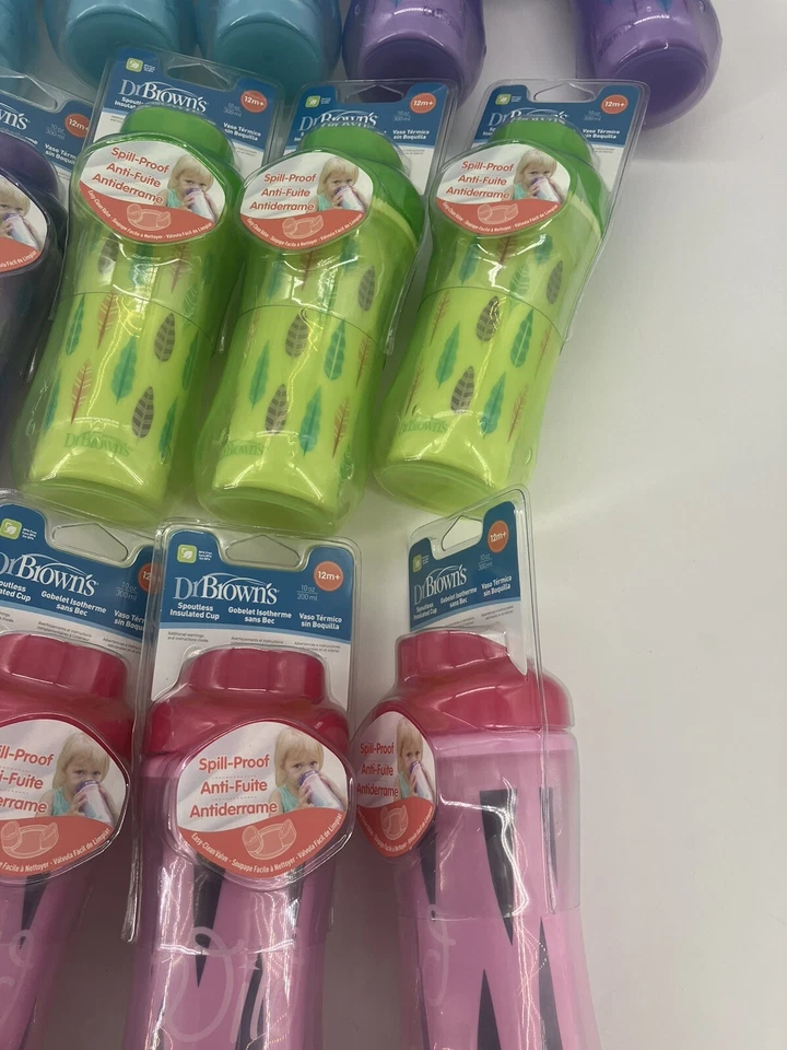 Lote de 12 tazas para sorber aisladas sin boquilla Dr Brown's de 10 onzas sin BPA Foto 4 de 4