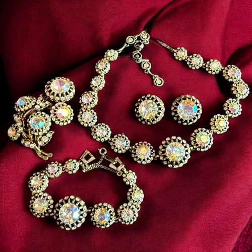 Parure De Bijoux Vintage Gontié Paris - Collier Et Bracelet Signés - Style Rétro Occasion