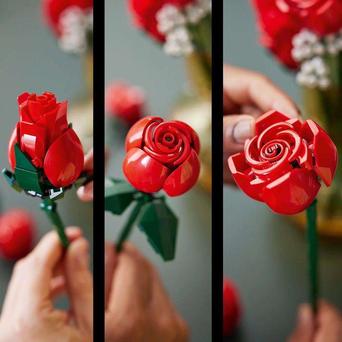 Lego 10328 Bouquet of Red Roses Icons Botanical Collection Flowers