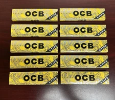 OCB Solaire Slim Cigarette Rolling Papers + Tips -10 PACKS