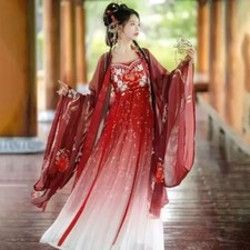 Chinese Hanfu Dress Traditional Vintage Hanfu Cos Costume Dance Dress 3pcs Set