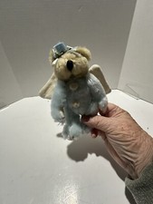 THE BOYDS COLLECTION PLUSH JOINTED BEAR W/ANGEL WINGS Blue 6  
