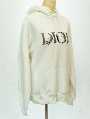 Dior Flowers Embroidered Hoodie - White | eBay