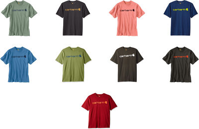 Carhartt Men's K195 Signature Logo Short Sleeve Midweight Jersey T-Shirt