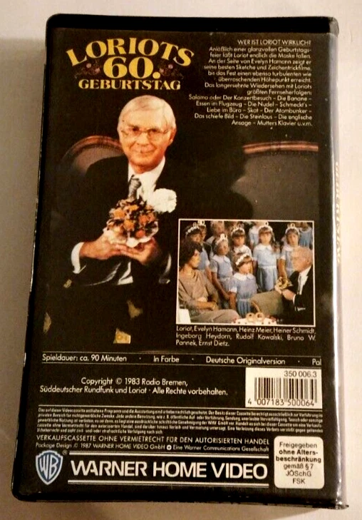 Loriots 60. Geburtstag - Warner Home Video - In Farbe - 1983 - VHS Kassette - Bild 2 von 4
