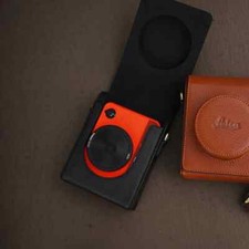 For Leica Sofort2 Leather Camera Bag Full Protect Case Cover W/T Shoulder Strap