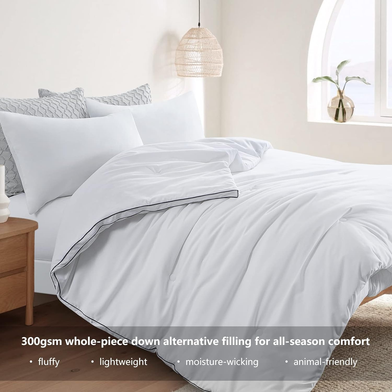 Fluffy Duvet Insert King Lightweight Cooling Bedding Comforter King