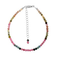 Bracciali fatti a mano AA Nature multi tormalina sfaccettata perline pietre p...