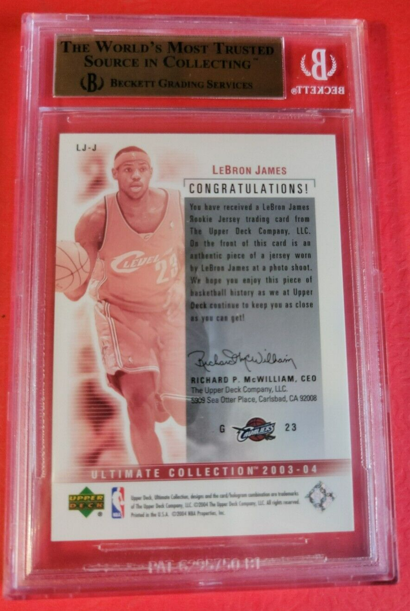 LEBRON JAMES ROOKIE JERSEY CARD #14/200 GRADED BGS 9.5 GEM LEBRON JAMES ROOKIE JERSEY CARD #14/200 GRADED BGS 9.5 GEM