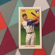 Kyle Lewis Mariners RC 14/25 made Background Variation 2020 topps T206 series 4