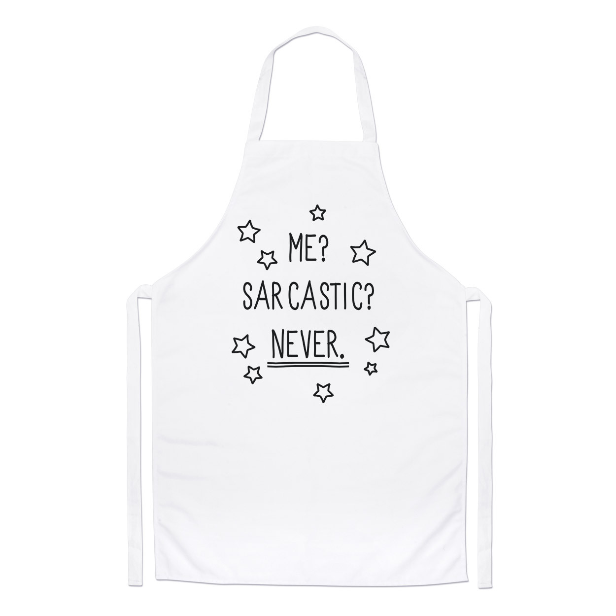 Me Sarcastic Never Chefs Apron - Joke Sarcasm Funny Cooking