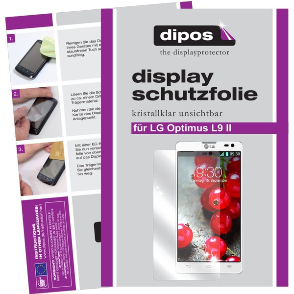 Schutzfolie FüR Lg Optimus L9 2 Klar Display Folie Dipos Displayfolie-image