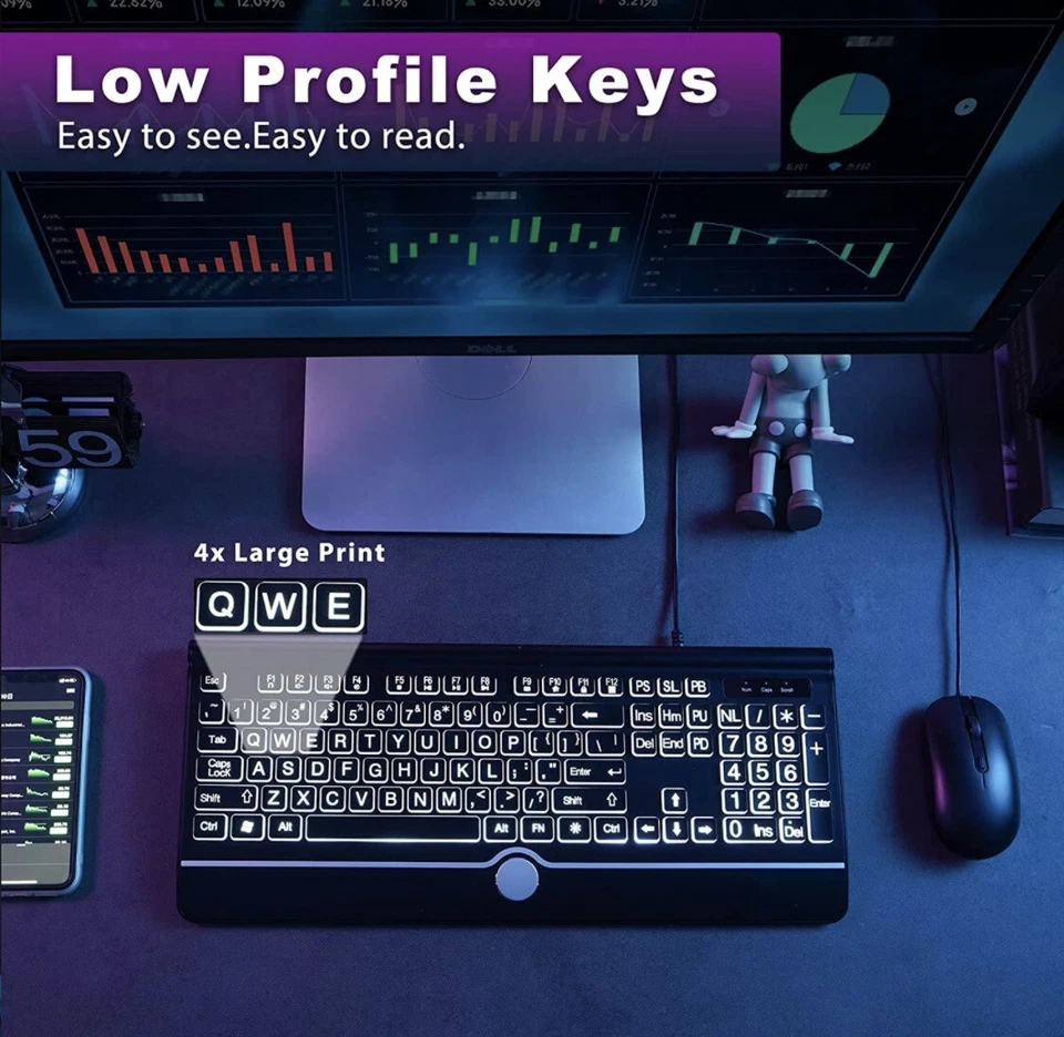 Jelly Comb Wired Backlit Black Wired Keyboard IWG-YFXG01- A0025 - Image 3 of 4