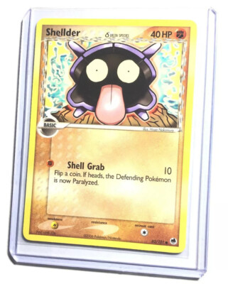 SHELLDER - 63/101 - EX Dragon Frontiers - Common - Pokemon Card - NM