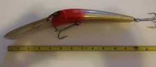 Vintage Silver / Red Rattling Spoonbill Minnow Fishing Lure 11.5 ins Long. 