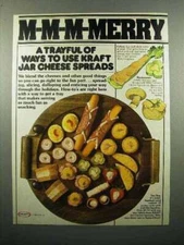 1980 Kraft Jar Cheese Spread Ad - Merry!
