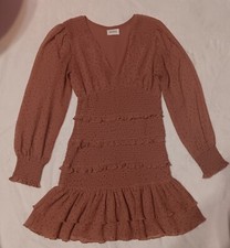 STORIA Polka Dot Ruffled Mini Dress Size Small