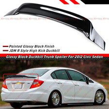 For 2012 Honda Civic Sedan Fb Gloss Black R Style Duckbill Trunk Spoiler Wing For 2012 Honda Civic Sedan Fb Gloss Black R Style Duckbill Trunk Spoiler Wing
