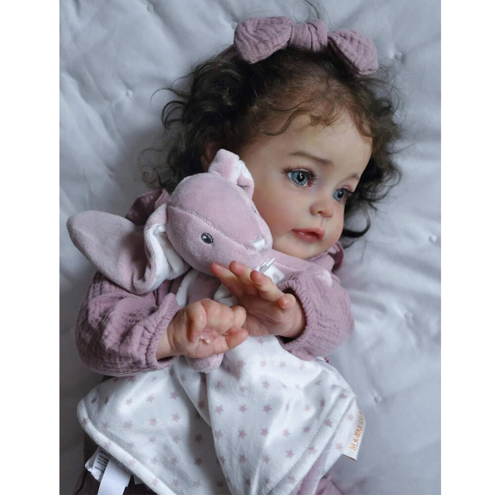 24'' Reborn Baby Dolls Sue-Sue Vinyl Cloth Handmade Toddler Girl