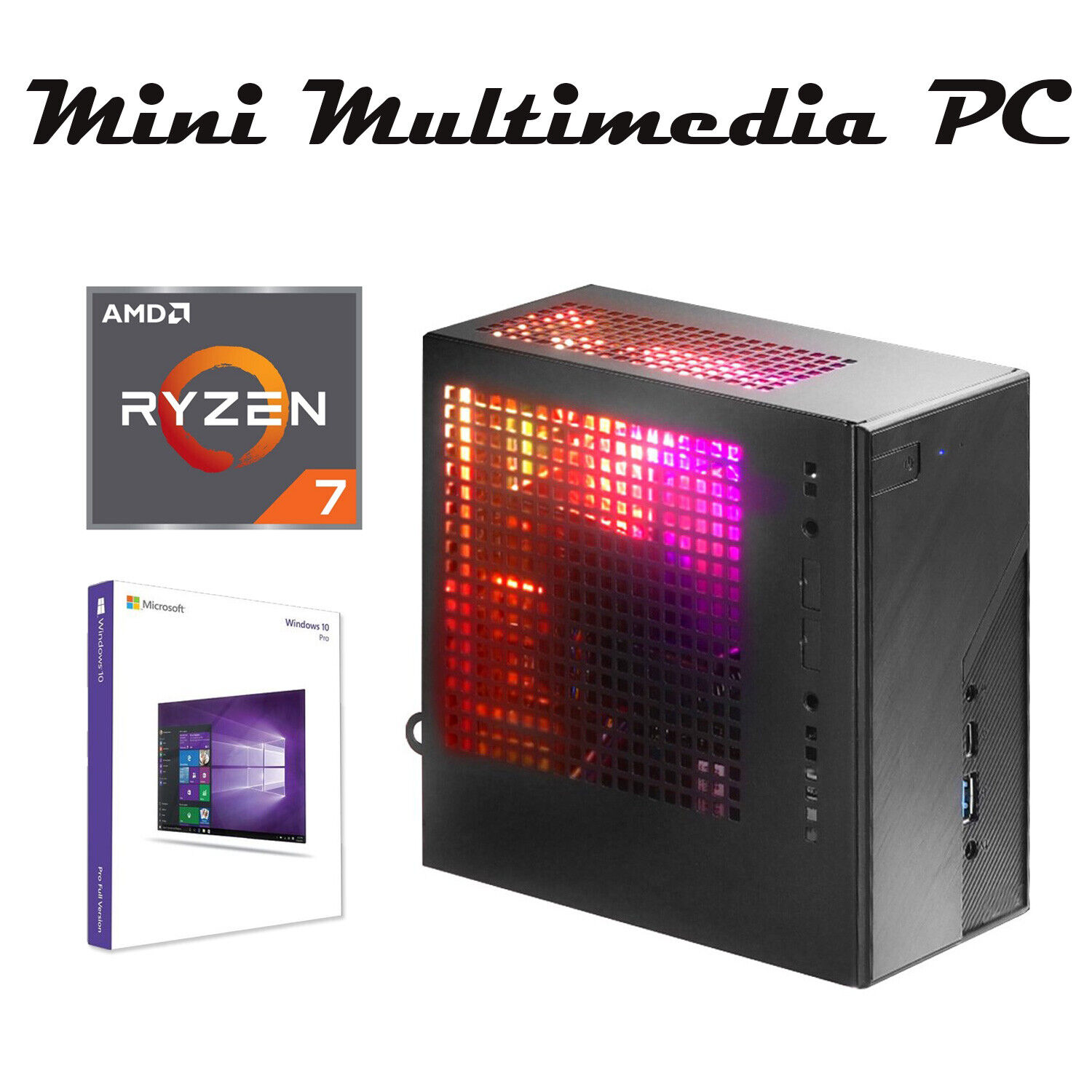ASROCK X300 RGB Mini PC Ryzen7 5700G 8-Kern 4,6GHz - 16GB - 1TB SSD - Windows 10