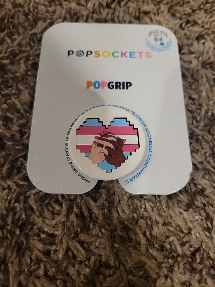 PopSocket - Pride Month Poptivism PopGrip - 8-Bit Trans Celebration (New In Box)-image