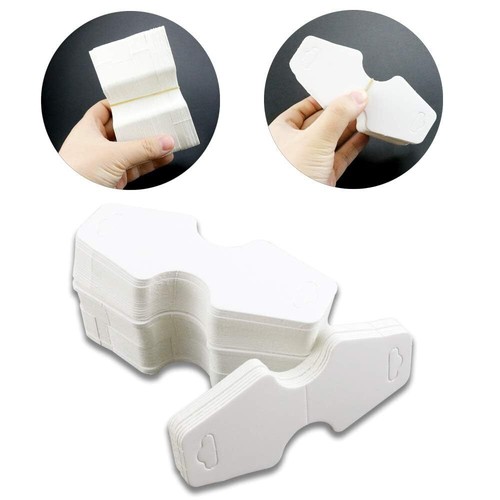 400 Stck. Blanko Weiß Kraftpapier Halskette Display Karten Display Aufhänger - Bild 5 von 6