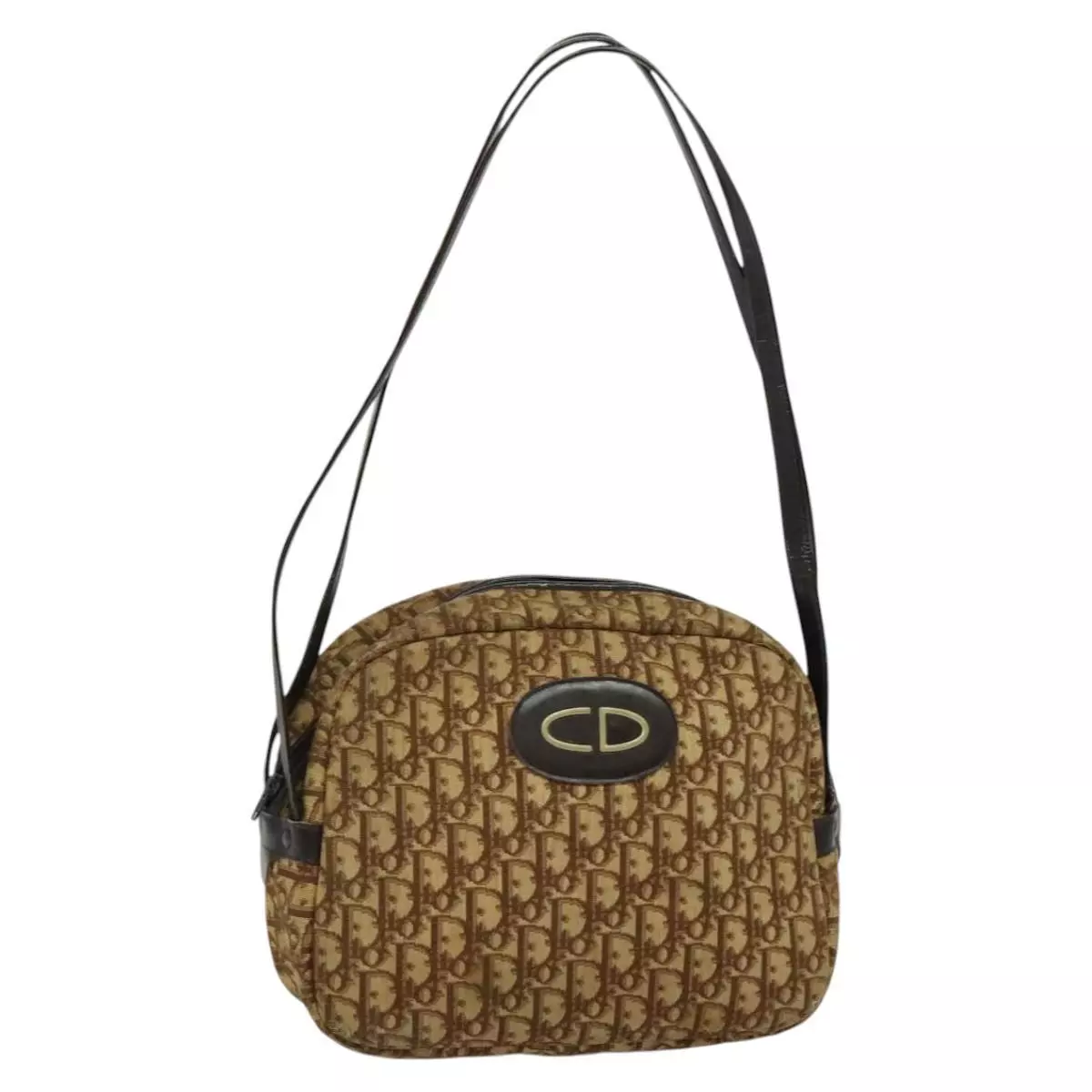 Sac bandoulière Christian Dior trotteur toile marron authentique JB006