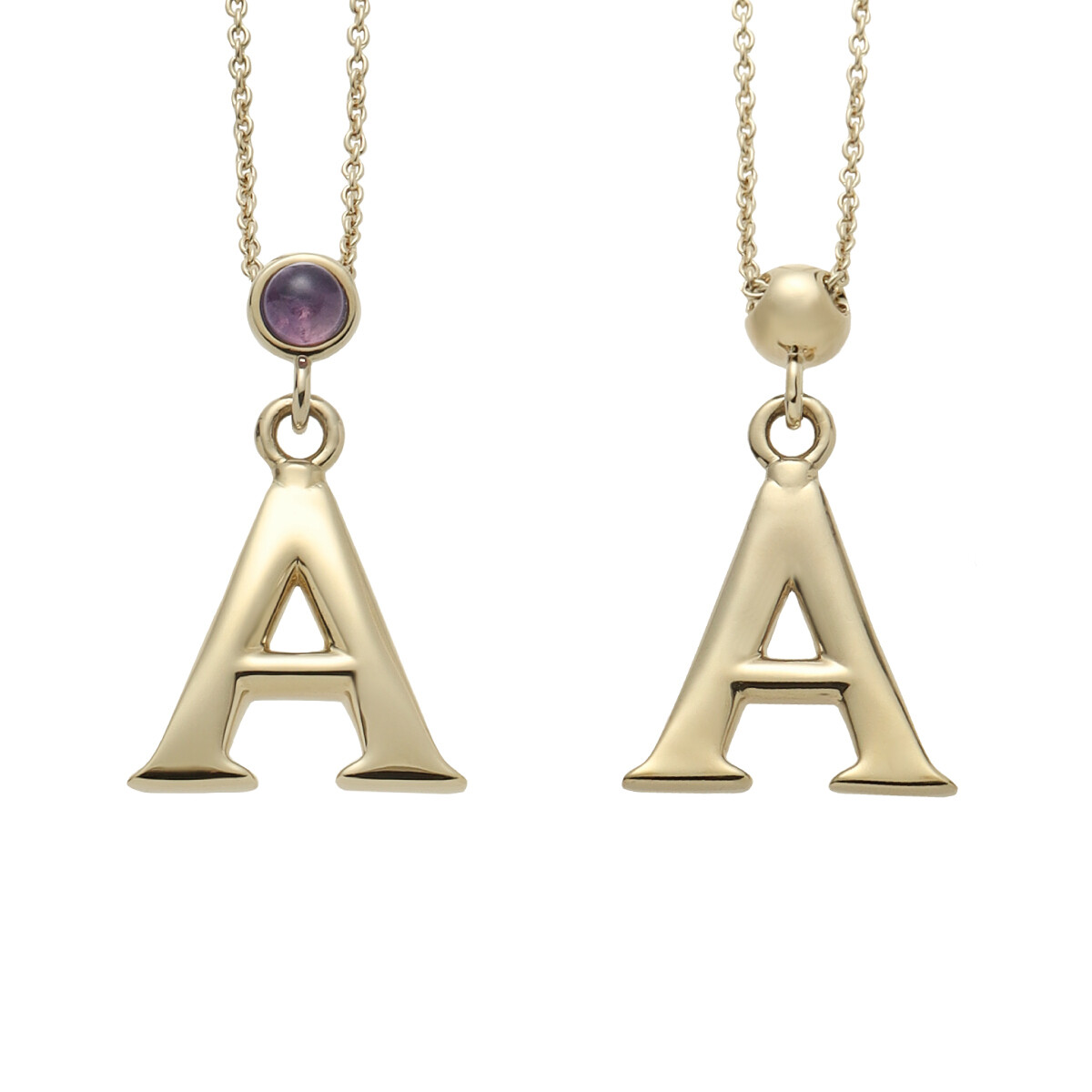 CHLOE Necklace ALPHABET CHC23SFO5 Brass Semi-precious Stone