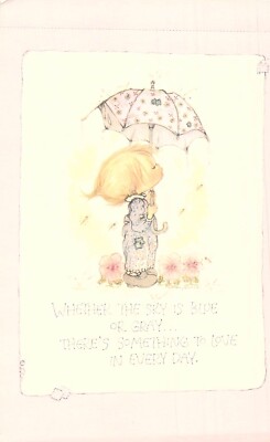 FD4373 Cute Whether The Sky Is Blue Hallmark postcard