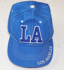 Los Angeles Hat Cap Blue Unstructured Embroidered Logo