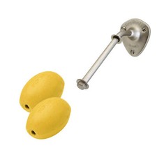 Lot 2 savons rotatifs écoliers jaunes Provendi + porte-savon nickel brossé