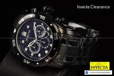 Invicta Mens Pro Diver Scuba Combat VD53 Chronograph Black Tone Steel Watch