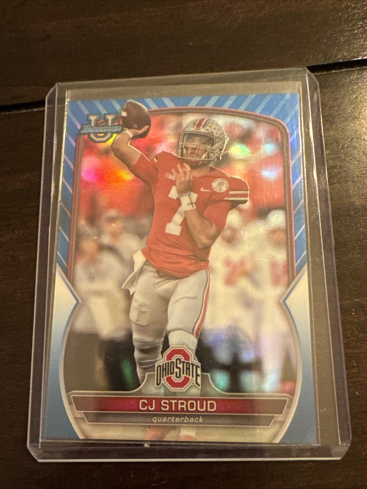 2022 Bowman University Chrome Blue Refractor /199 CJ Stroud #100