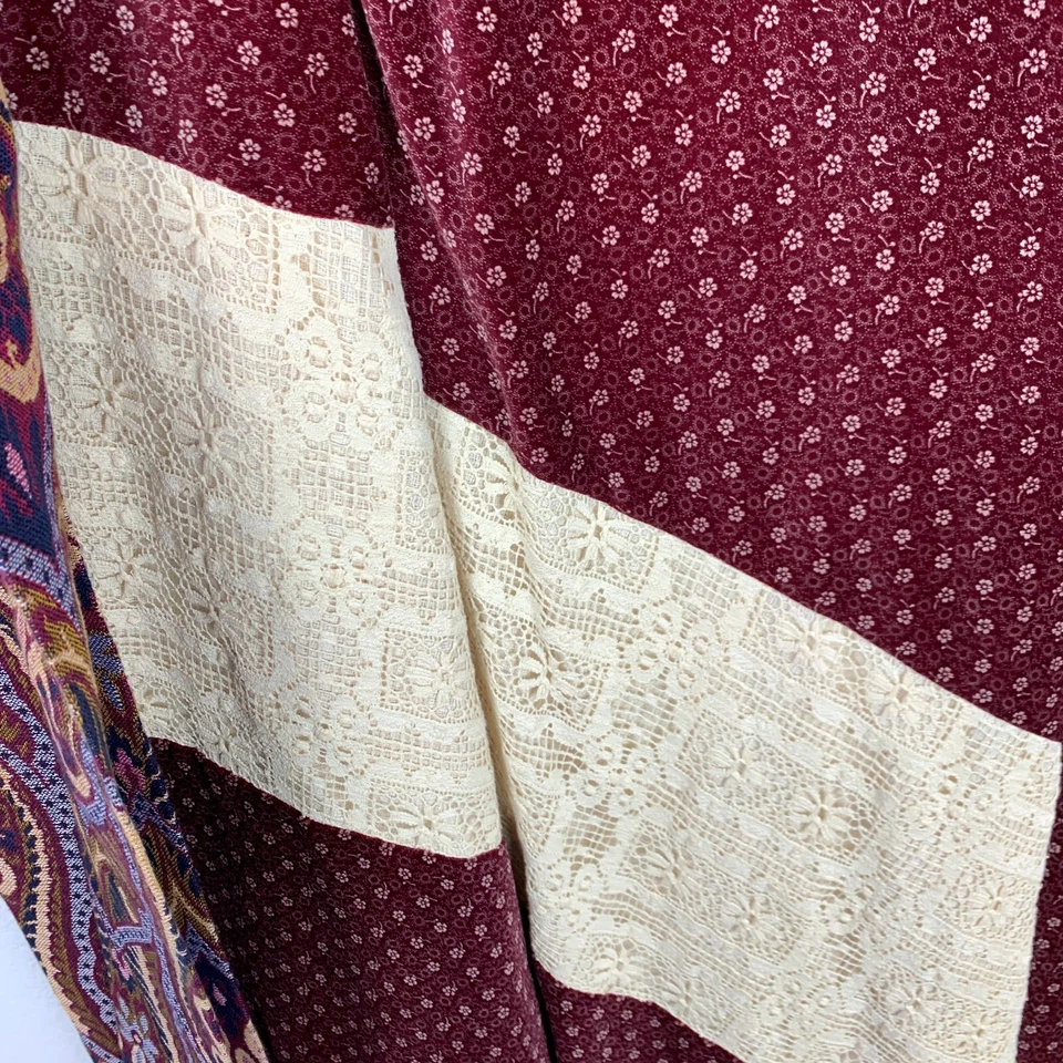 Maxi Falda Vintage Chessa Davis Pradera Hippy Boho Retazos Cinturón Faja Cintura 24" Foto 4 de 4