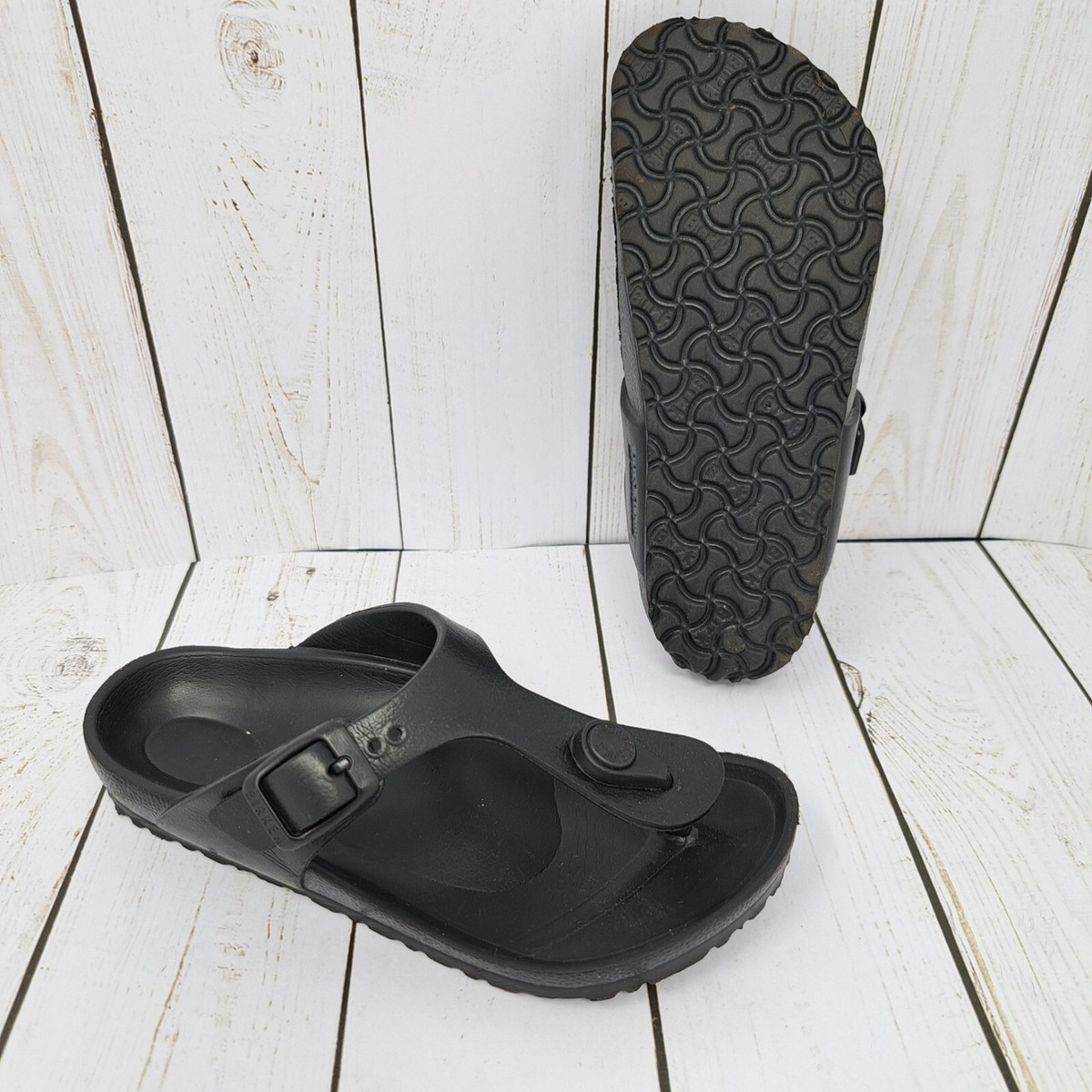Birkenstock Black Eva Gizeh Slip On Sandal Youth Kids Size C  display picture 1