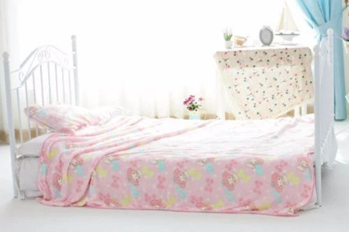 Girl Cute My Melody Pink Soft Warm Flannel Blanket Throw Plush Rug Bedding Gift  - Image 4 of 4