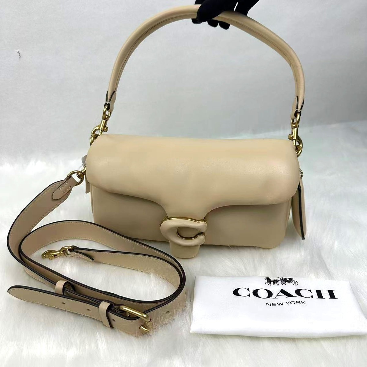 Coach Pillow Tabby 26 Ivory Leather Shoulder Bag C0772 for
