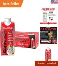 Carnivor RTD, Ready to Drink Protein, Lactose Free, Sugar Free, 40g Isolate P...