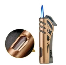 Metal Lighter Flame Single Jet Cigar Lighter Cigarette Torch Cigar Lighters Gift